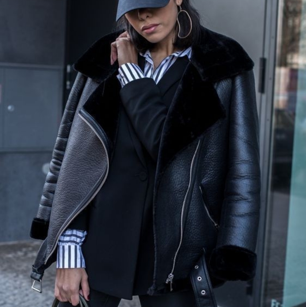 Zara Double-Faced  Biker Jacket